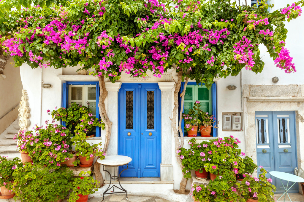 Old House with Greenery in Tinos, Greece jigsaw puzzle in Flowers puzzles on TheJigsawPuzzles.com