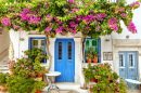 Old House with Greenery in Tinos, Greece