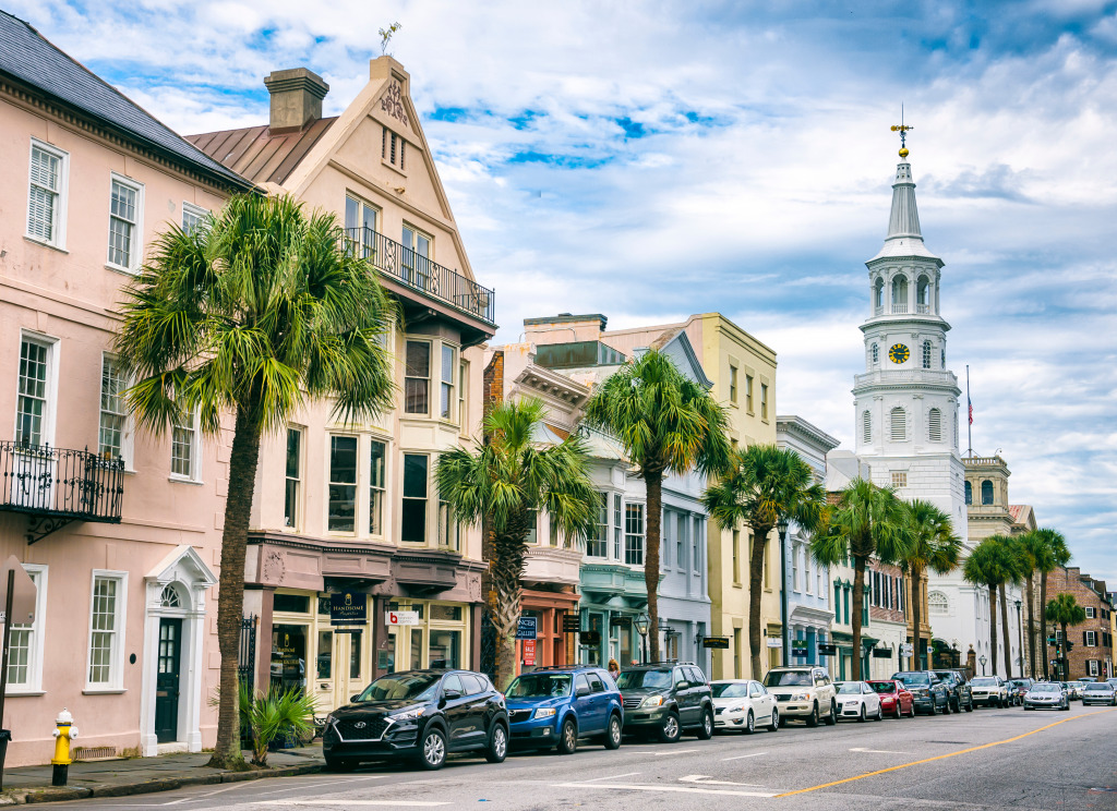 St Michael's Church, Charleston SC jigsaw puzzle in Street View puzzles on TheJigsawPuzzles.com