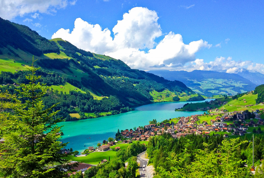 Lungern Village, Rural Switzerland jigsaw puzzle in Great Sightings puzzles on TheJigsawPuzzles.com