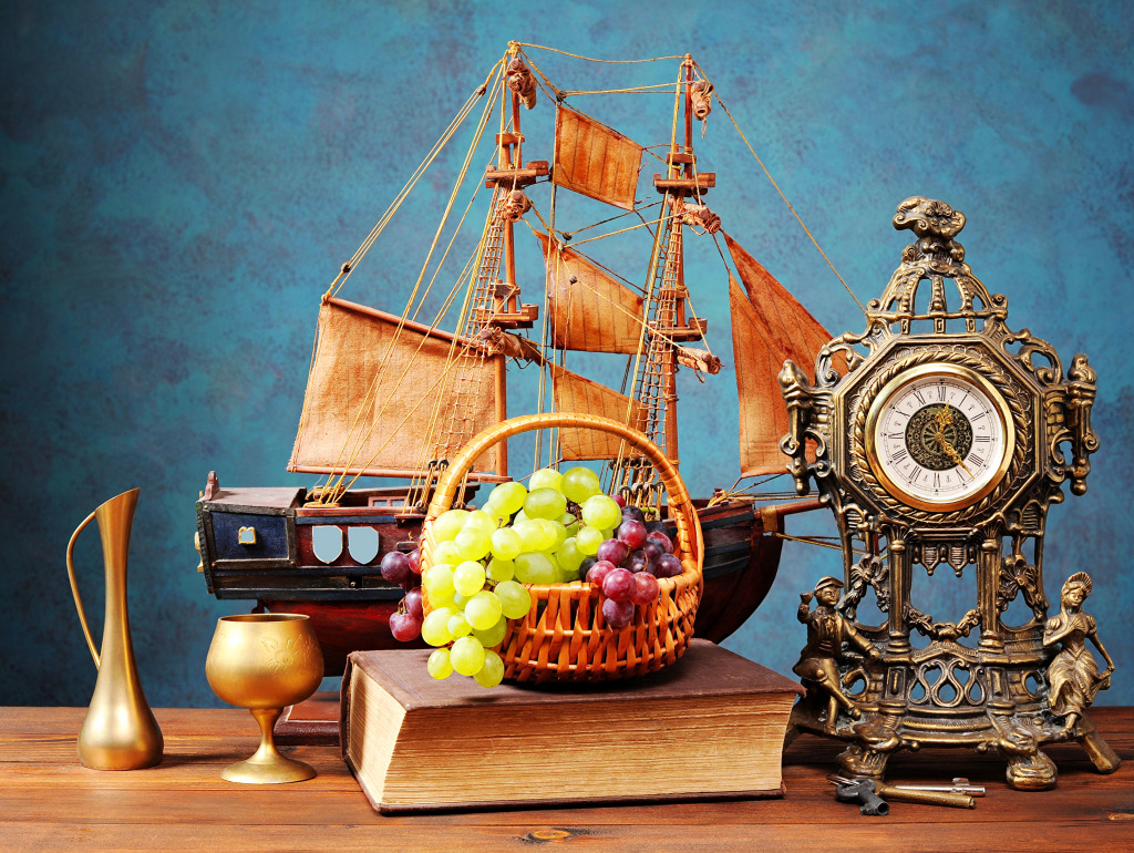 Still Life with a Model Ship jigsaw puzzle in Macro puzzles on TheJigsawPuzzles.com