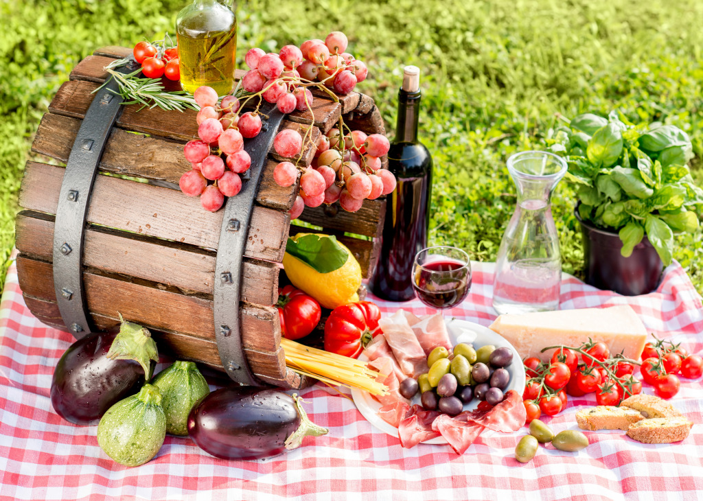 Tasty Italian Food jigsaw puzzle in Fruits & Veggies puzzles on TheJigsawPuzzles.com