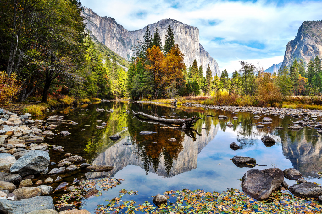 El Capitan and Merced River, Yosemite NP jigsaw puzzle in Great Sightings puzzles on TheJigsawPuzzles.com