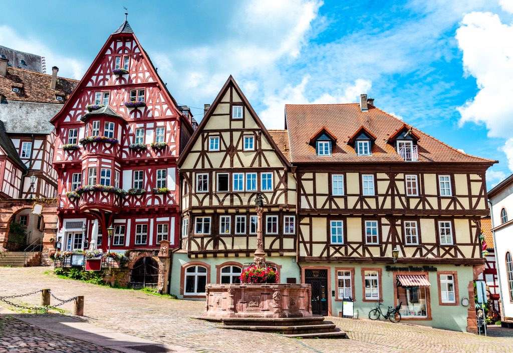 Market Square in Miltenberg am Main, Germany jigsaw puzzle in Puzzle of the Day puzzles on TheJigsawPuzzles.com