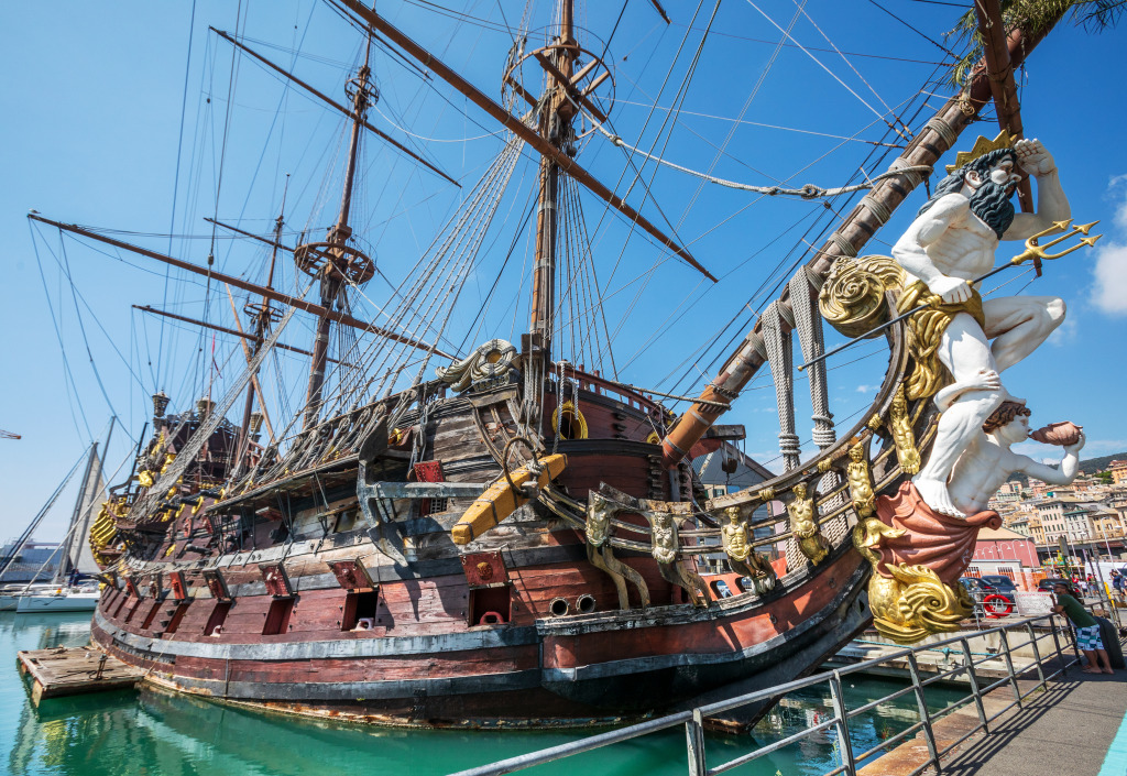 Neptune Galleon in Genoa, Italy jigsaw puzzle in Puzzle of the Day puzzles on TheJigsawPuzzles.com