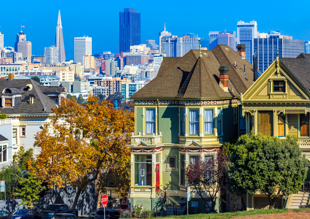 Painted Ladies Victorian Houses, San Francisco jigsaw puzzle in Puzzle of the Day puzzles on TheJigsawPuzzles.com