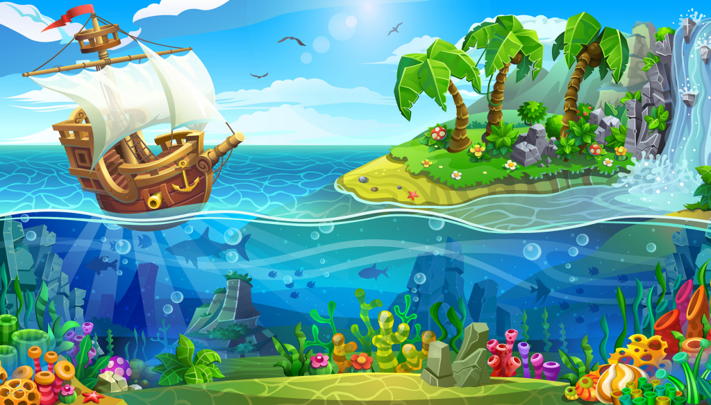 Adventure Island jigsaw puzzle in Under the Sea puzzles on TheJigsawPuzzles.com
