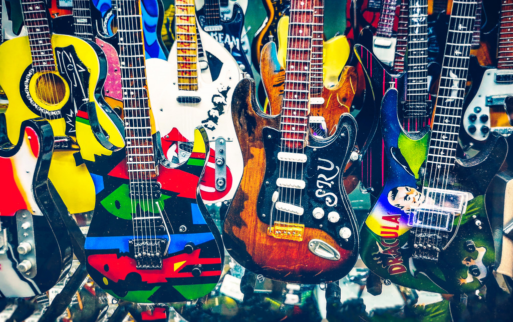 Electric Guitars jigsaw puzzle in Macro puzzles on TheJigsawPuzzles.com