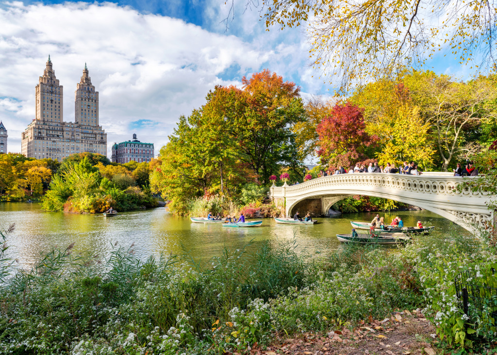 Bow Bridge, New York City Central Park jigsaw puzzle in Bridges puzzles on TheJigsawPuzzles.com