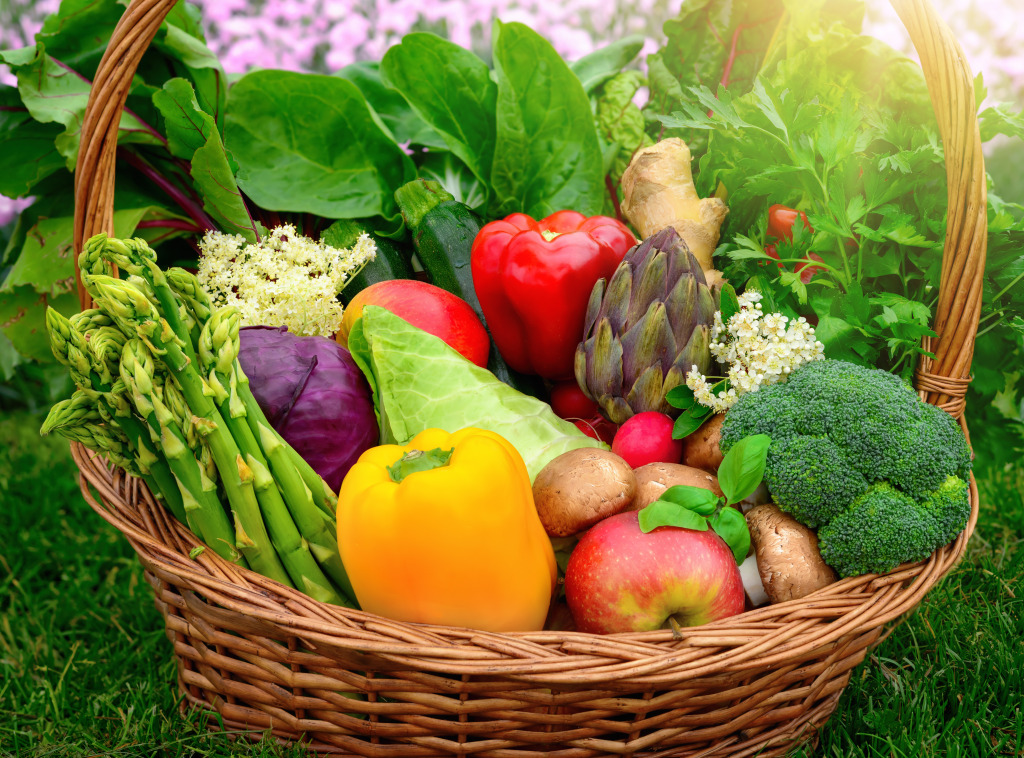 Vegetable Basket jigsaw puzzle in Fruits & Veggies puzzles on TheJigsawPuzzles.com