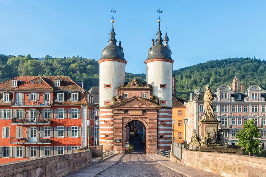 Old Bridge Gate, Heidelberg, Germany jigsaw puzzle in Bridges puzzles on TheJigsawPuzzles.com