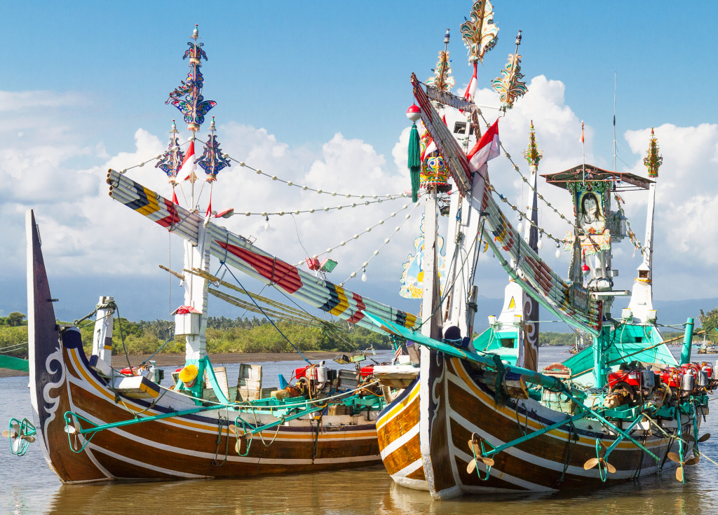 Fishing Boats, Java, Indonesia jigsaw puzzle in Puzzle of the Day puzzles on TheJigsawPuzzles.com