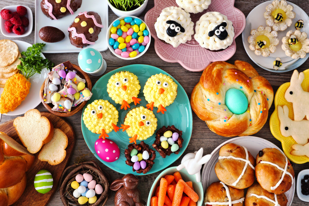 Easter Table jigsaw puzzle in Food & Bakery puzzles on TheJigsawPuzzles.com