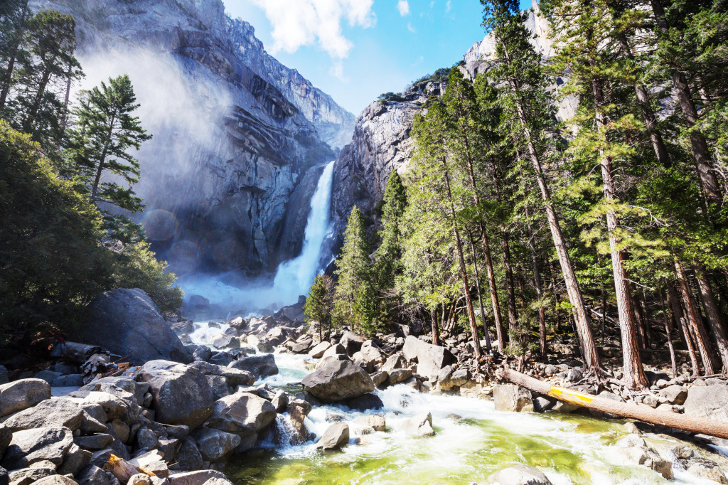 Yosemite National Park, California jigsaw puzzle in Waterfalls puzzles on TheJigsawPuzzles.com