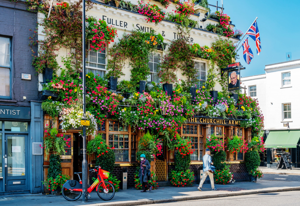 Churchill Arms Pub, London jigsaw puzzle in Flowers puzzles on TheJigsawPuzzles.com