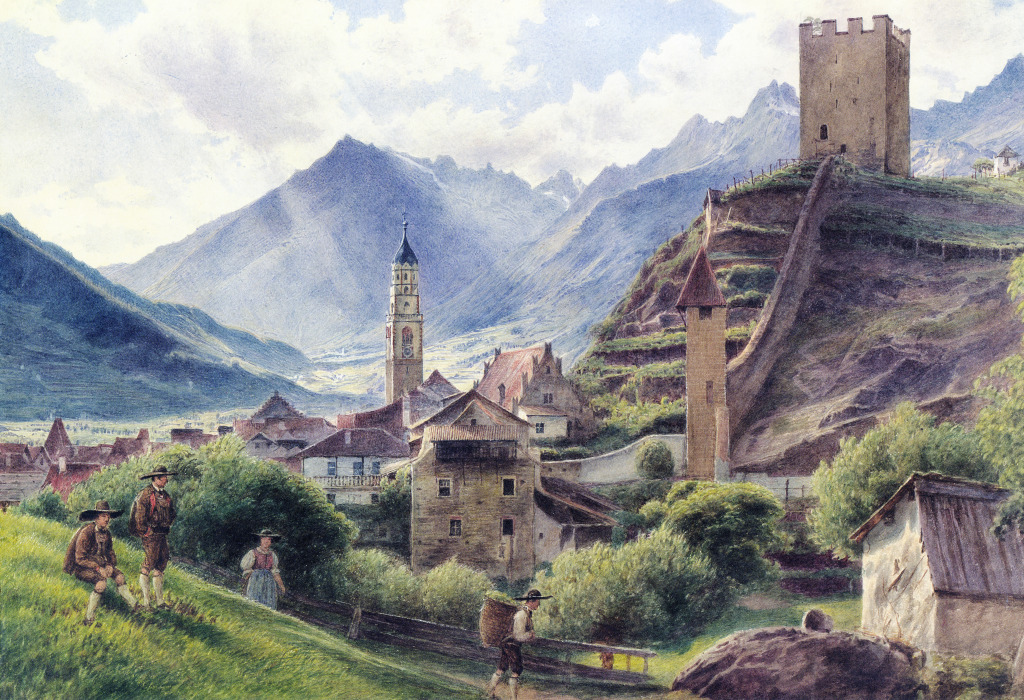 View of Merano jigsaw puzzle in Piece of Art puzzles on TheJigsawPuzzles.com