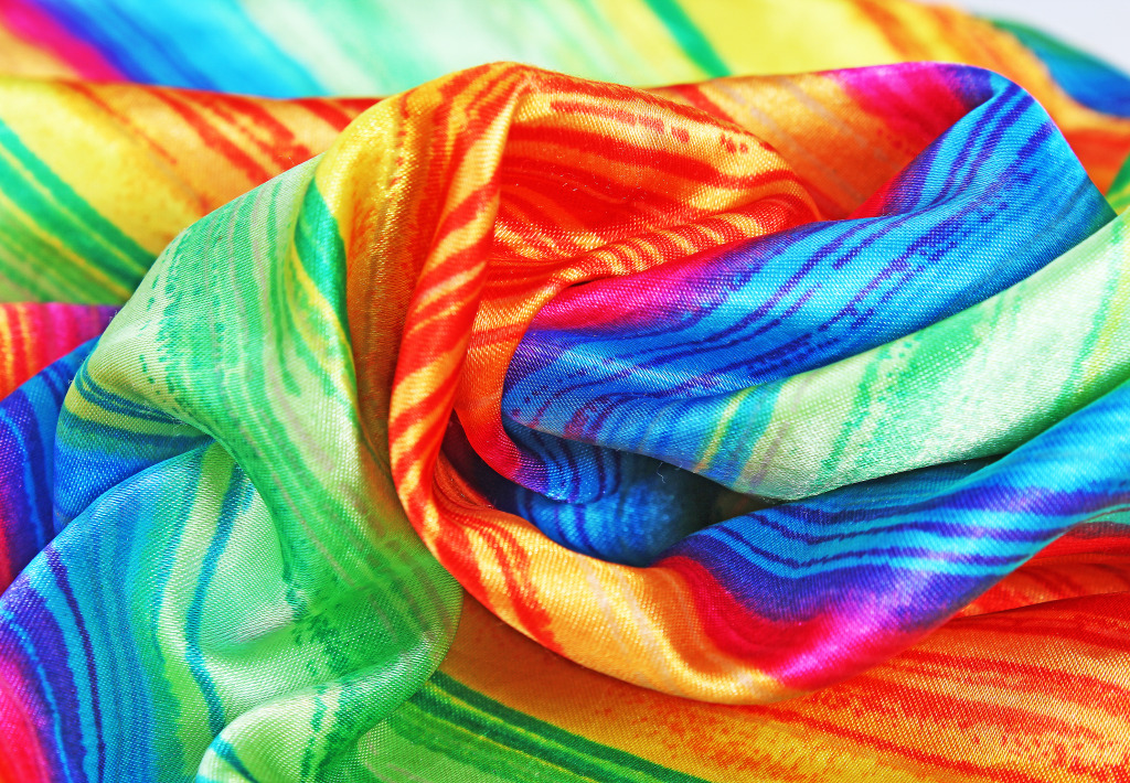 Rainbow Colored Scarf jigsaw puzzle in Macro puzzles on TheJigsawPuzzles.com