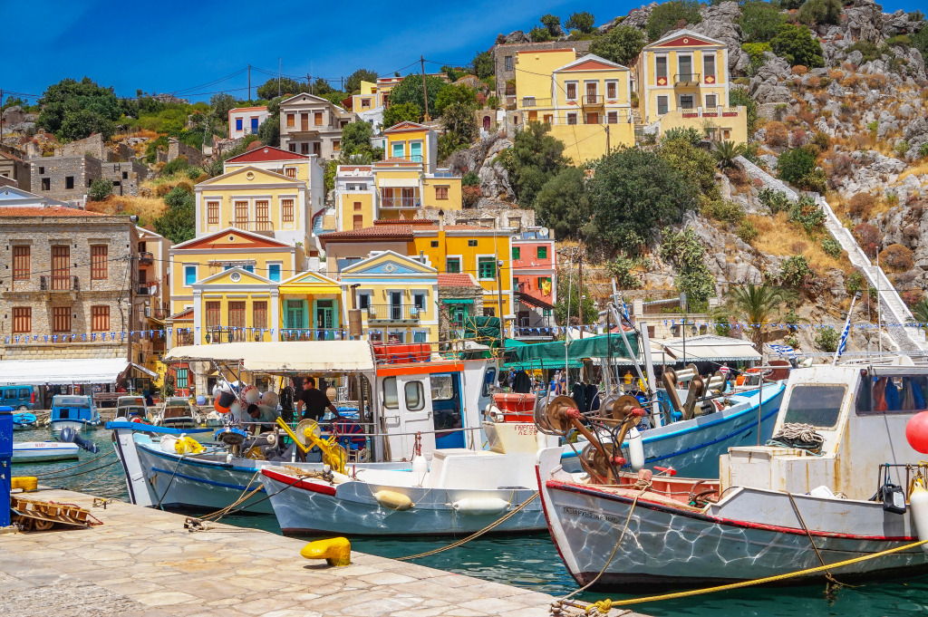 Island of Symi, Rhodes, Greece jigsaw puzzle in Great Sightings puzzles on TheJigsawPuzzles.com
