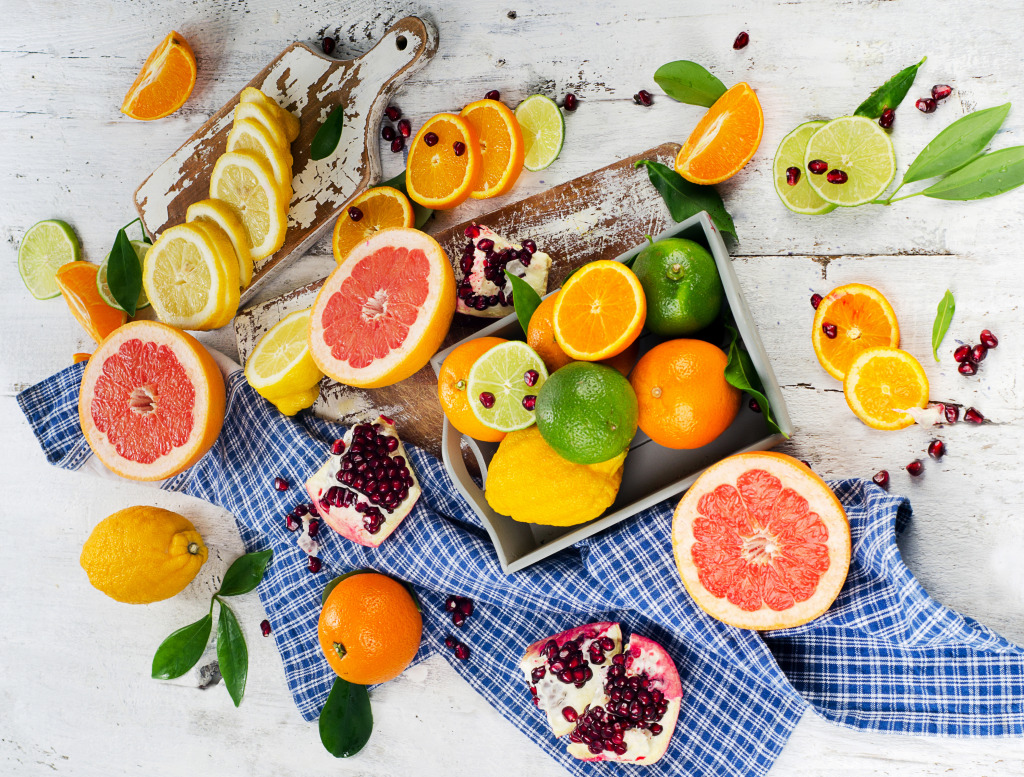 Fresh Citrus Fruits jigsaw puzzle in Fruits & Veggies puzzles on TheJigsawPuzzles.com