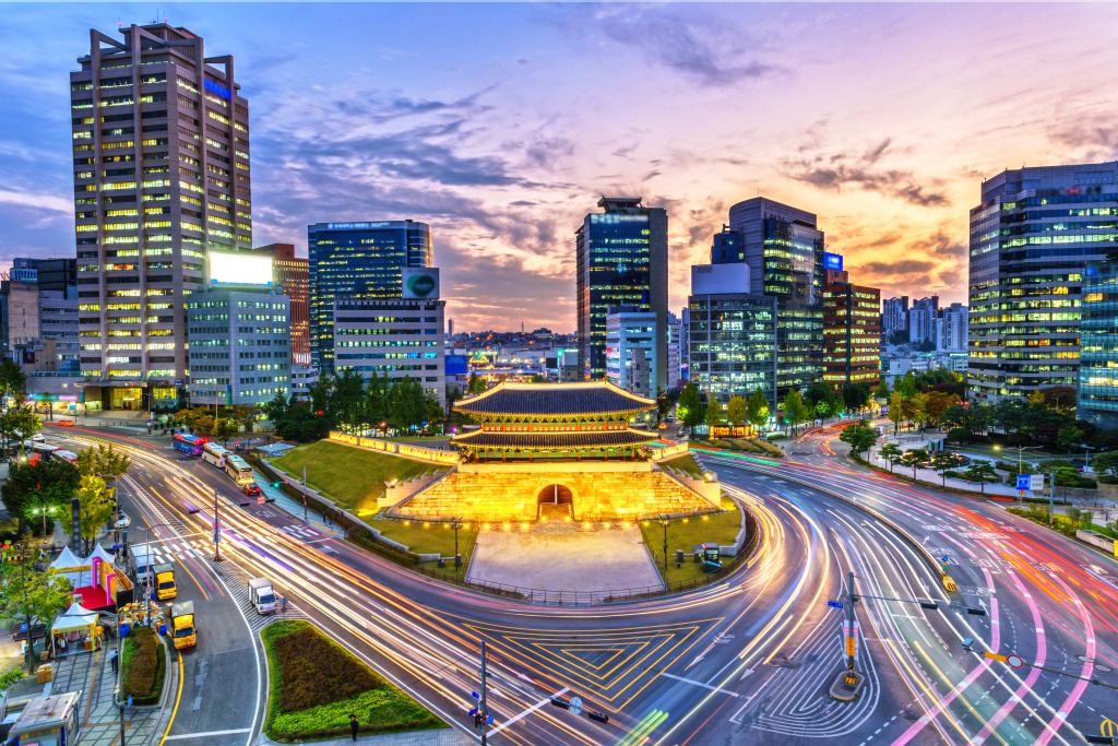 Sungnyemun Gate, Seoul, South Korea jigsaw puzzle in Street View puzzles on TheJigsawPuzzles.com