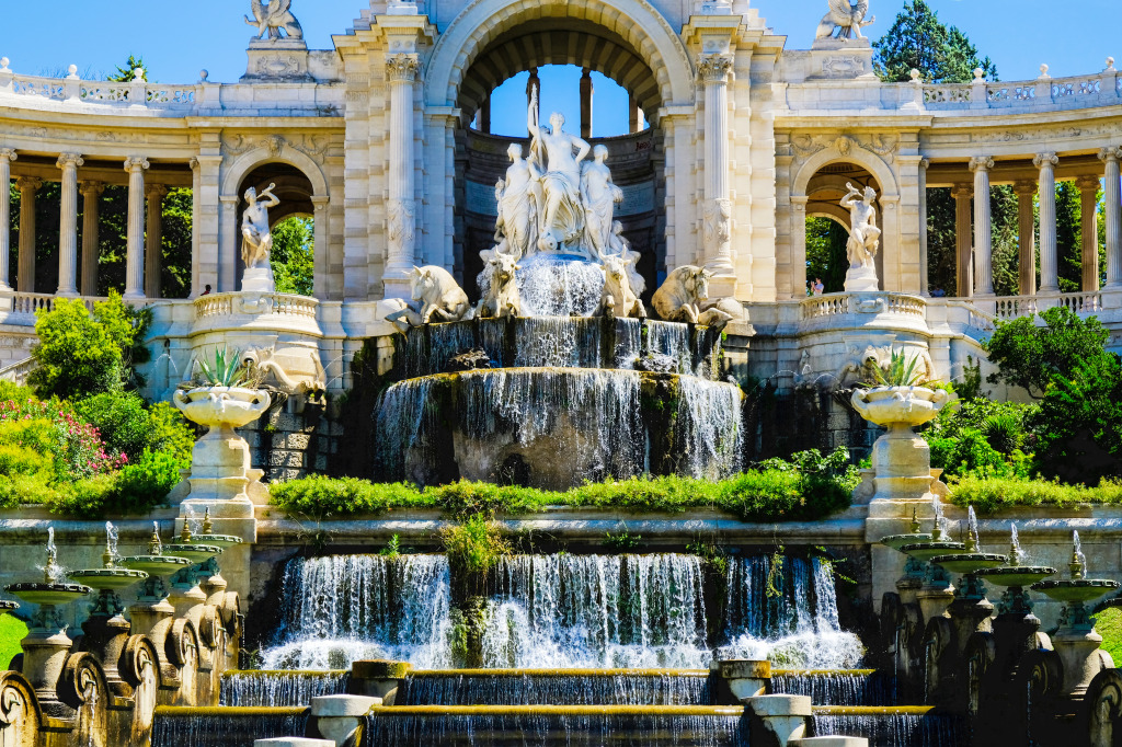 Longchamp Palace in Marseille, France jigsaw puzzle in Waterfalls puzzles on TheJigsawPuzzles.com