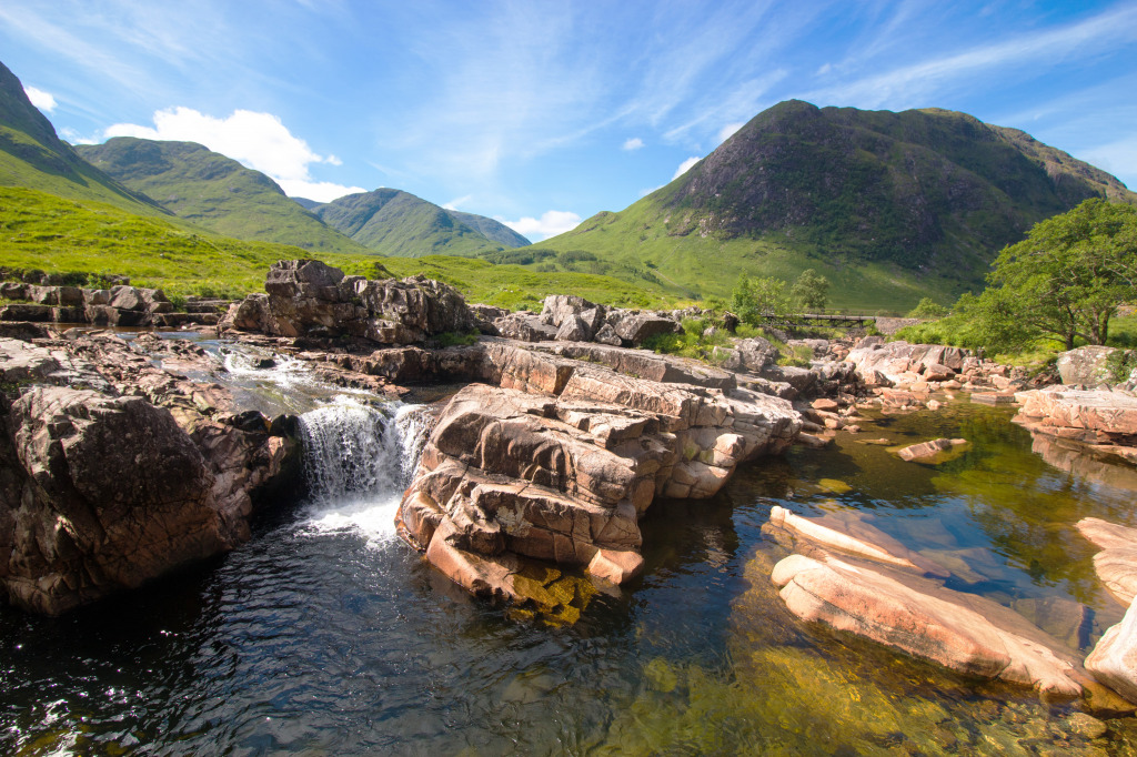 Glen Coe, Scottish Highlands jigsaw puzzle in Waterfalls puzzles on TheJigsawPuzzles.com