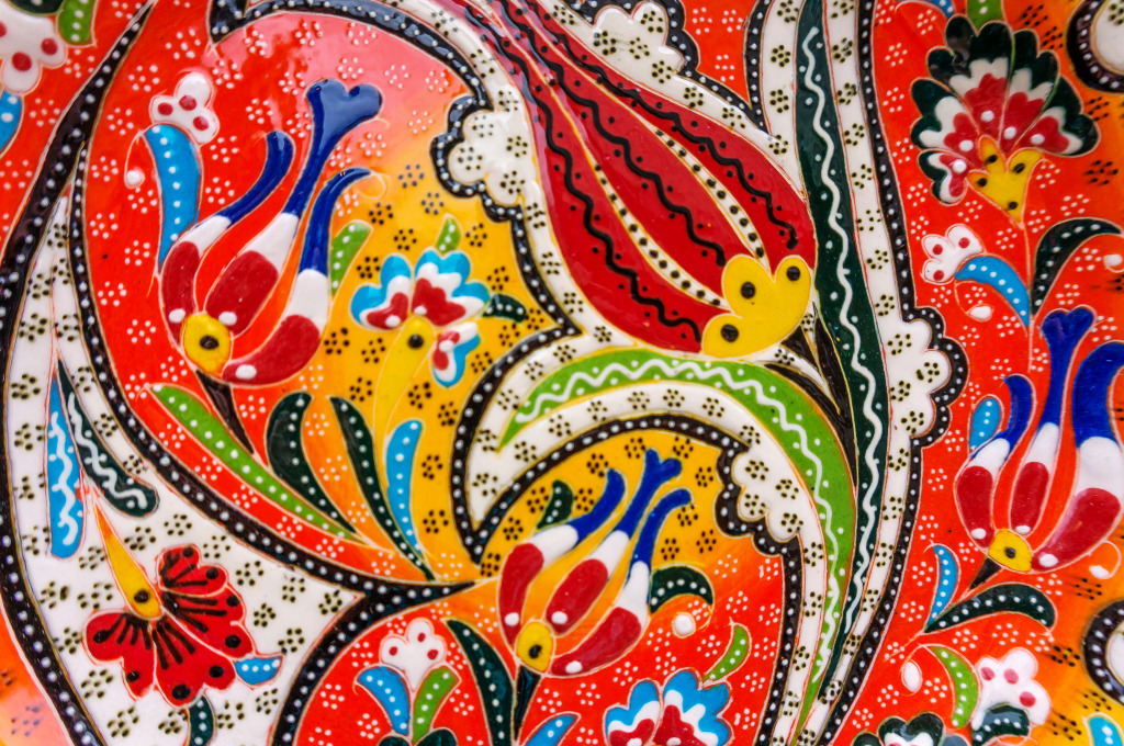 Hand Painted Mexican Ceramic jigsaw puzzle in Handmade puzzles on TheJigsawPuzzles.com
