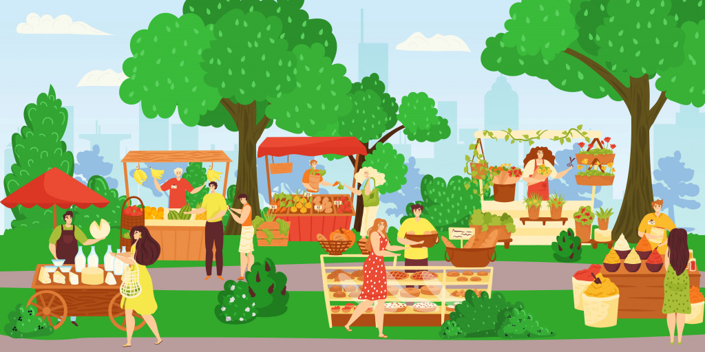 Farmers Market jigsaw puzzle in Fruits & Veggies puzzles on TheJigsawPuzzles.com