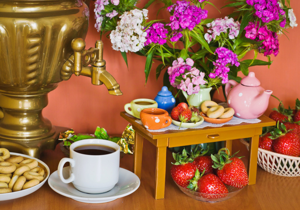 Miniature Tea Party jigsaw puzzle in Macro puzzles on TheJigsawPuzzles.com