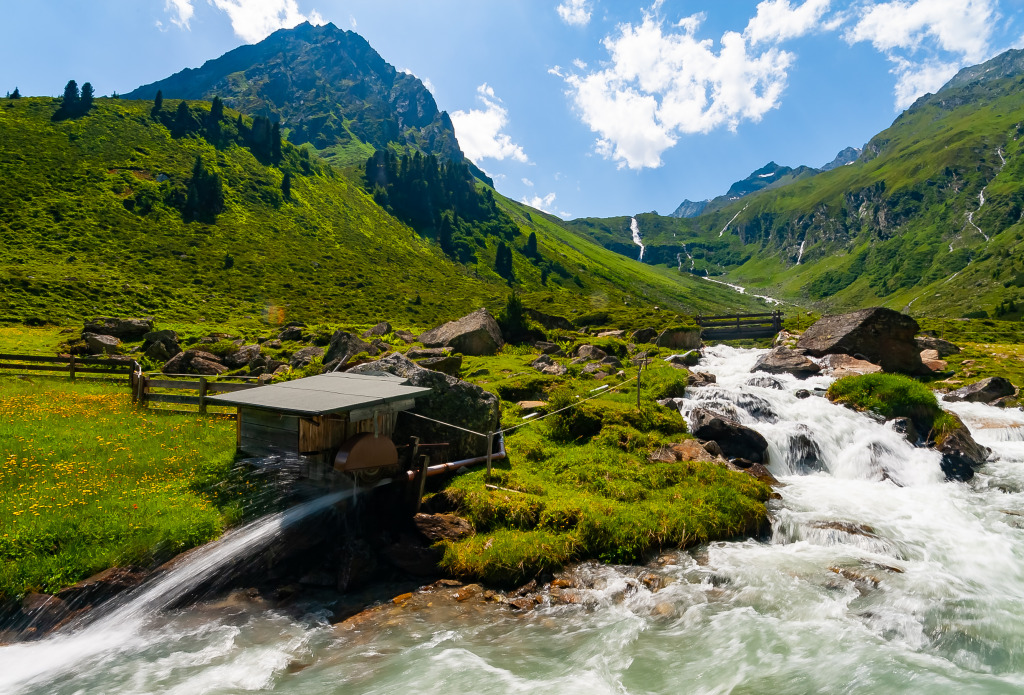 Tyrol Alps, Austria jigsaw puzzle in Waterfalls puzzles on TheJigsawPuzzles.com