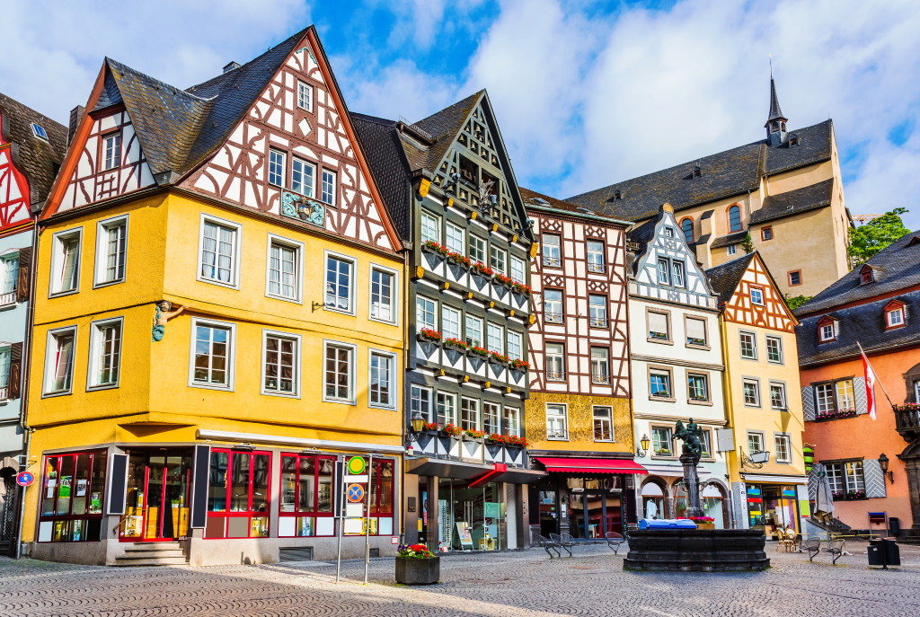 Old Town Main Square, Cochem, Germany jigsaw puzzle in Street View puzzles on TheJigsawPuzzles.com