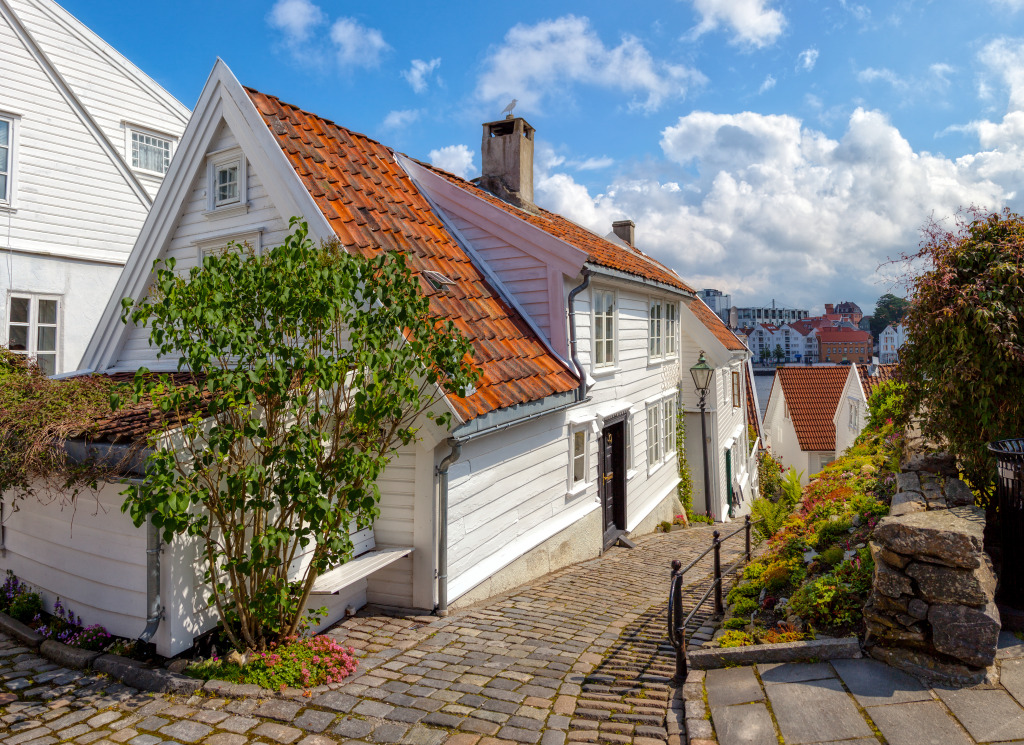 Old Town of Stavanger, Norway jigsaw puzzle in Street View puzzles on TheJigsawPuzzles.com