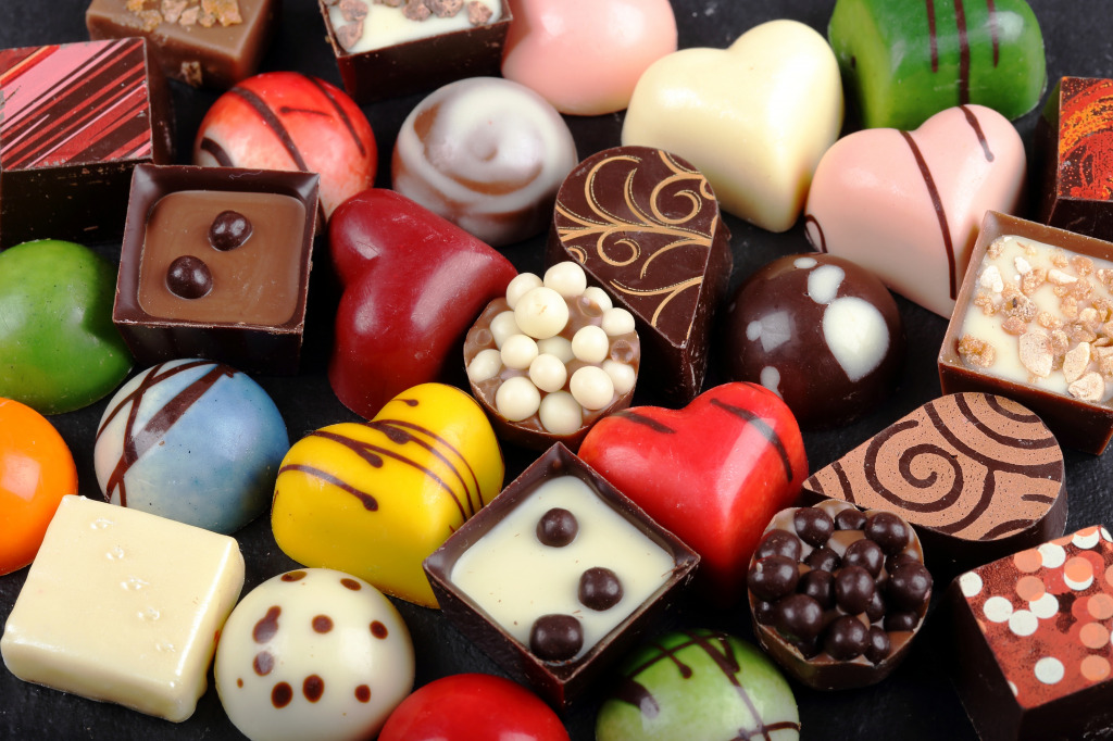 Assortment of Chocolates and Pralines jigsaw puzzle in Macro puzzles on TheJigsawPuzzles.com