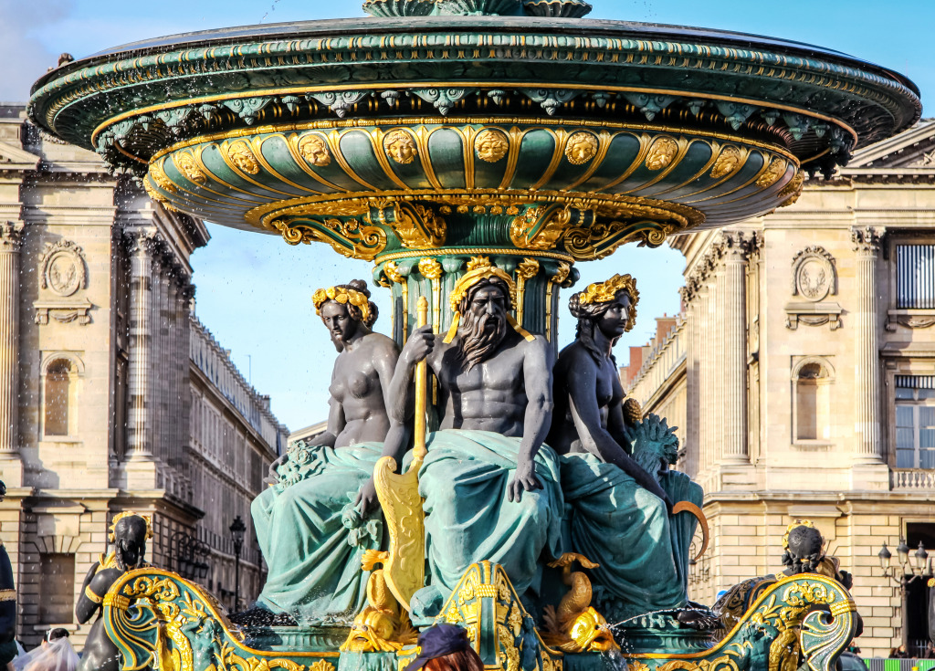 Fountain of Rivers, Place de la Concorde, Paris jigsaw puzzle in Puzzle of the Day puzzles on TheJigsawPuzzles.com