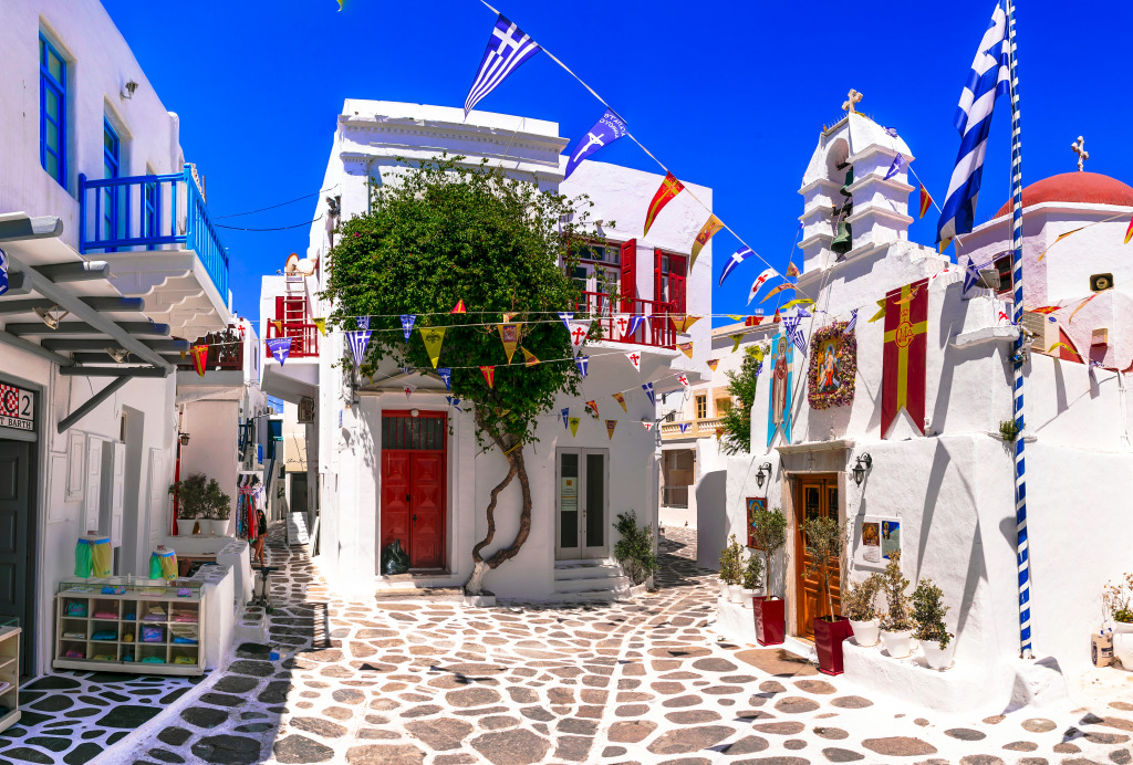 Mykonos Island, Greece jigsaw puzzle in Puzzle of the Day puzzles on TheJigsawPuzzles.com