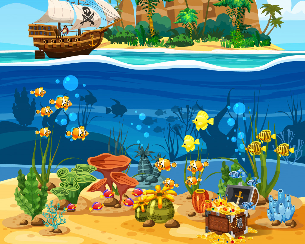 Treasure Island jigsaw puzzle in Under the Sea puzzles on TheJigsawPuzzles.com