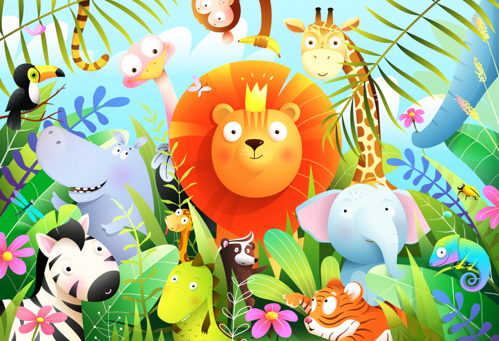 Jungle Animals jigsaw puzzle in Animals puzzles on TheJigsawPuzzles.com