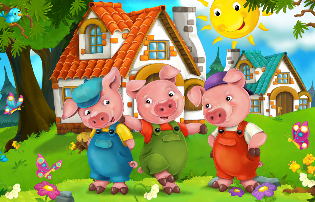 The Three Little Pigs jigsaw puzzle in Kids Puzzles puzzles on TheJigsawPuzzles.com