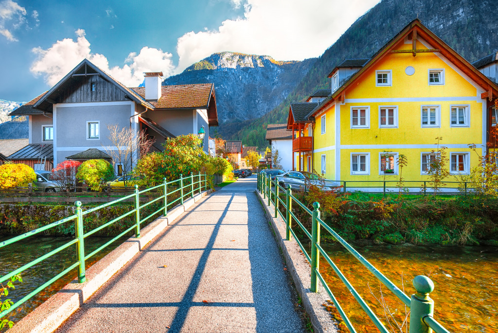 Hallstatt Mountain Village, Austria jigsaw puzzle in Bridges puzzles on TheJigsawPuzzles.com