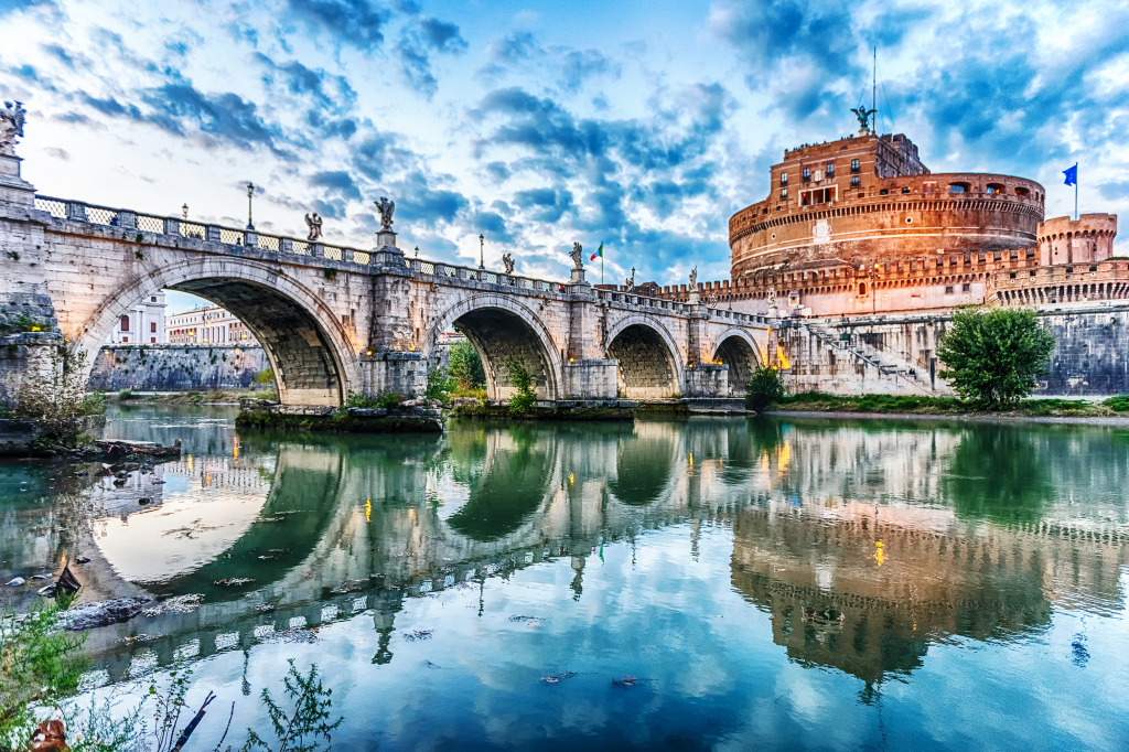 Castel Sant'Angelo Fortress, Rome, Italy jigsaw puzzle in Bridges puzzles on TheJigsawPuzzles.com