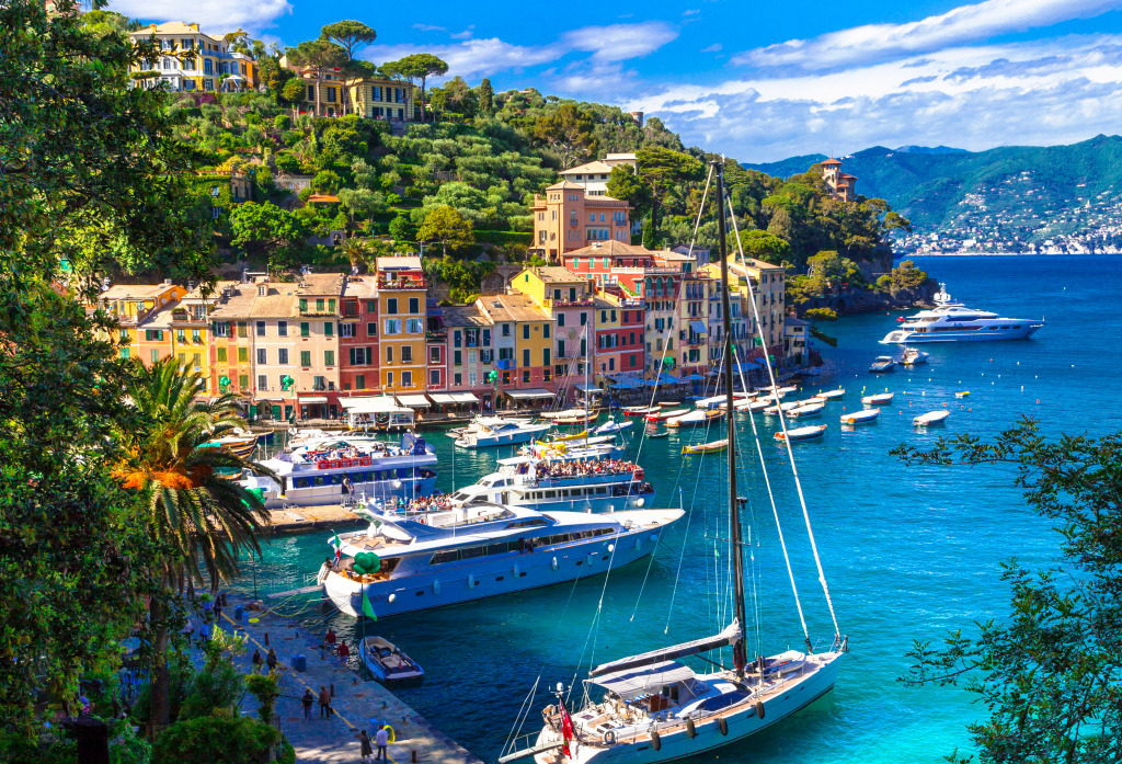 Portofino Fishing Village, Liguria, Italy jigsaw puzzle in Puzzle of the Day puzzles on TheJigsawPuzzles.com