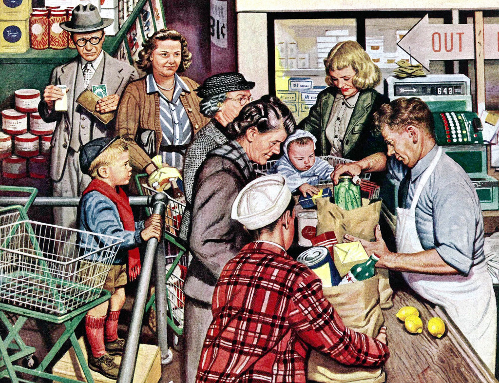 Grocery Line jigsaw puzzle in People puzzles on TheJigsawPuzzles.com