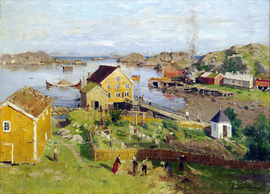 Small Town by the Fjord jigsaw puzzle in Piece of Art puzzles on TheJigsawPuzzles.com
