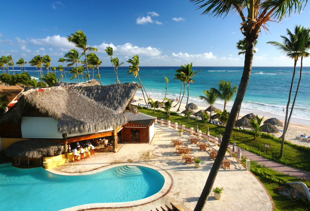 Tropical Resort, Punta Cana, Dominican jigsaw puzzle in Great Sightings puzzles on TheJigsawPuzzles.com