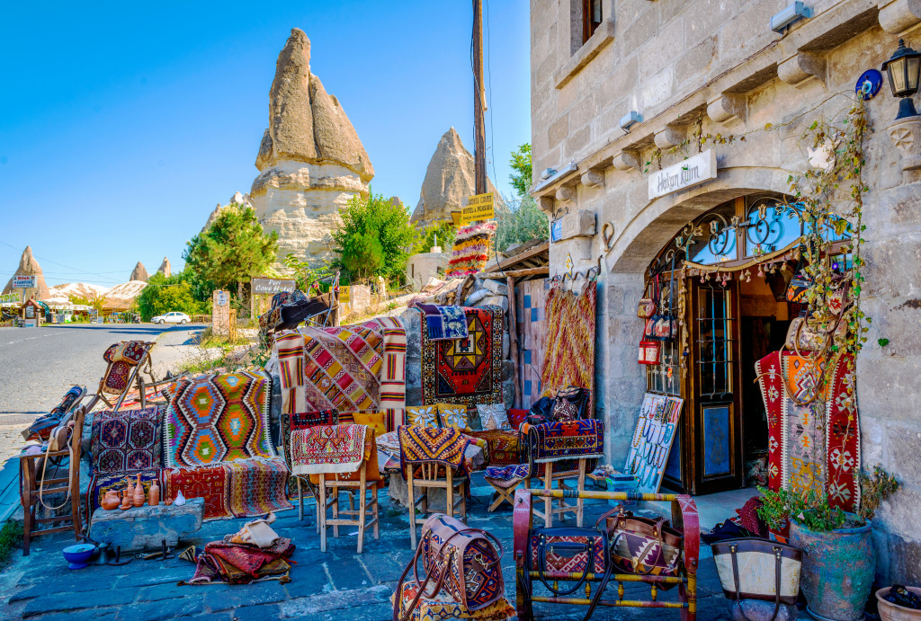 Carpet shop in Goreme, Turkey jigsaw puzzle in Handmade puzzles on TheJigsawPuzzles.com