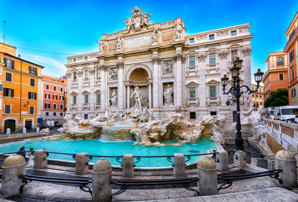 Trevi Fountain in Rome, Italy jigsaw puzzle in Waterfalls puzzles on TheJigsawPuzzles.com