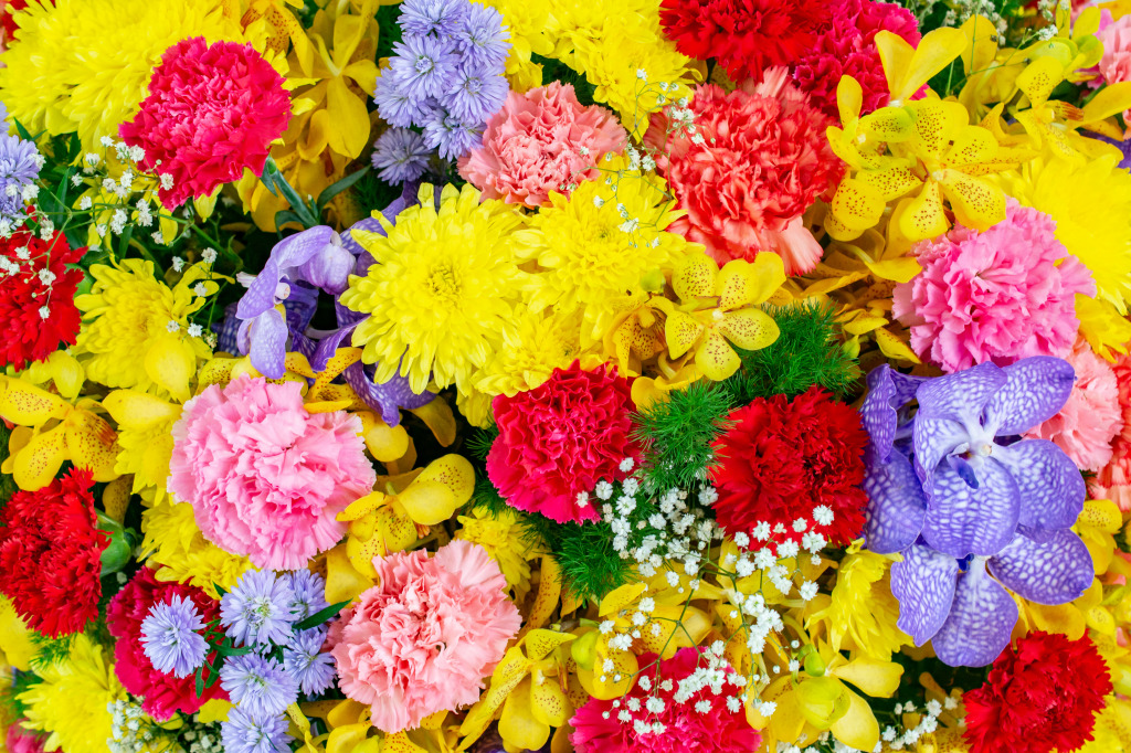 Colorful Flower Arrangement jigsaw puzzle in Flowers puzzles on TheJigsawPuzzles.com