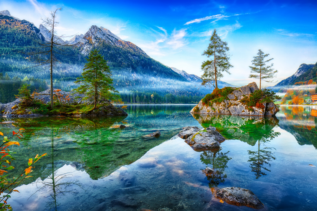 Hintersee Lake, German Alps jigsaw puzzle in Great Sightings puzzles on TheJigsawPuzzles.com