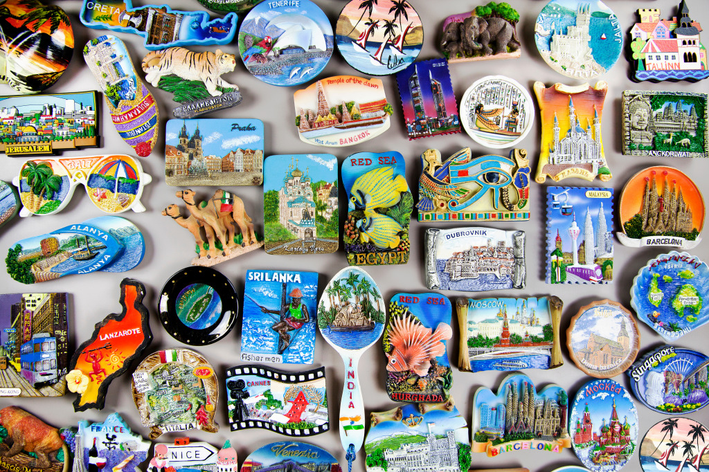 Magnets from Countries around the World jigsaw puzzle in Macro puzzles on TheJigsawPuzzles.com