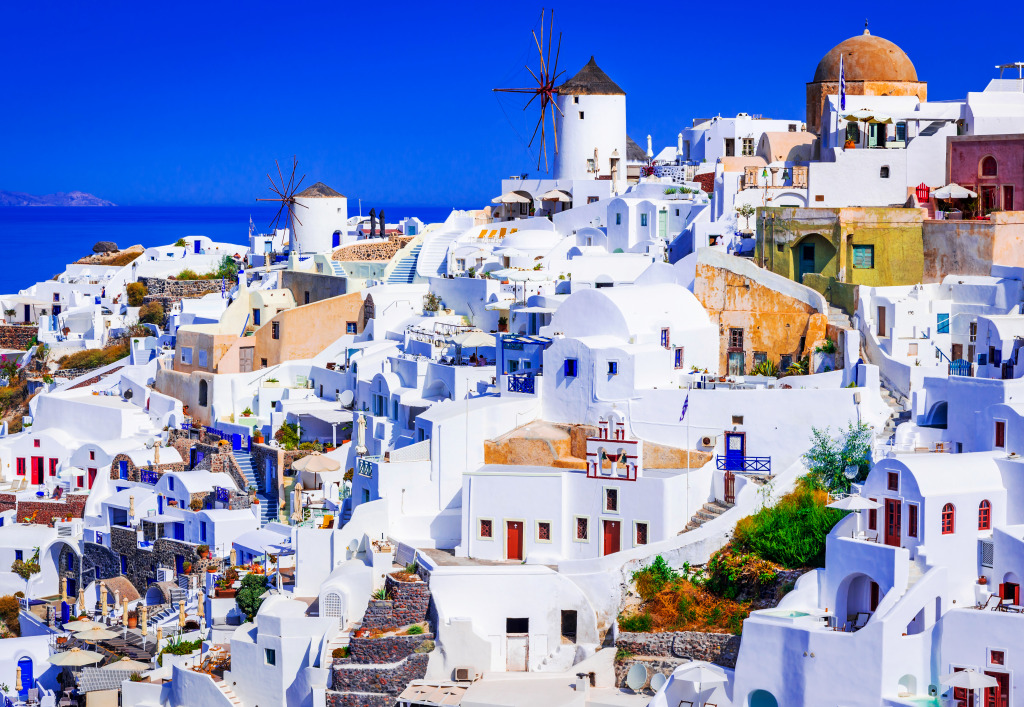 Oia, Santorini, Greece jigsaw puzzle in Puzzle of the Day puzzles on TheJigsawPuzzles.com